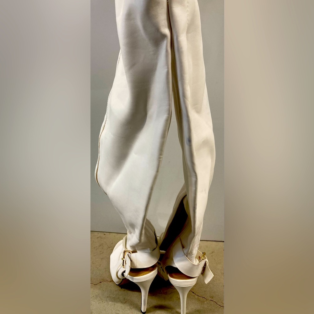 White Thigh High Boots